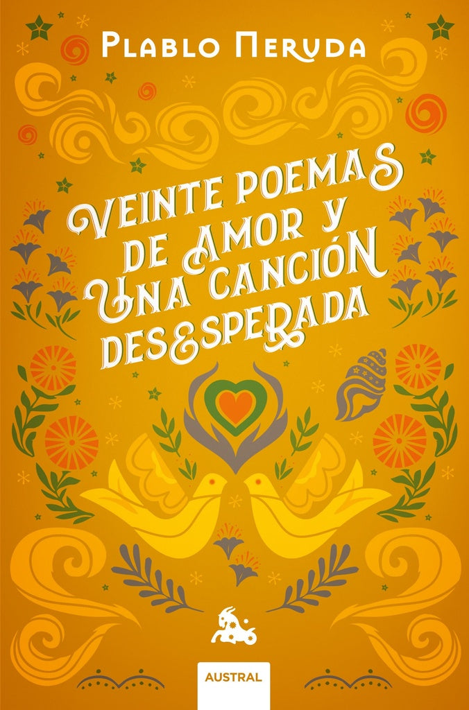 Portada del libro Veinte poemas de amor y una canción desesperada, Pablo Neruda