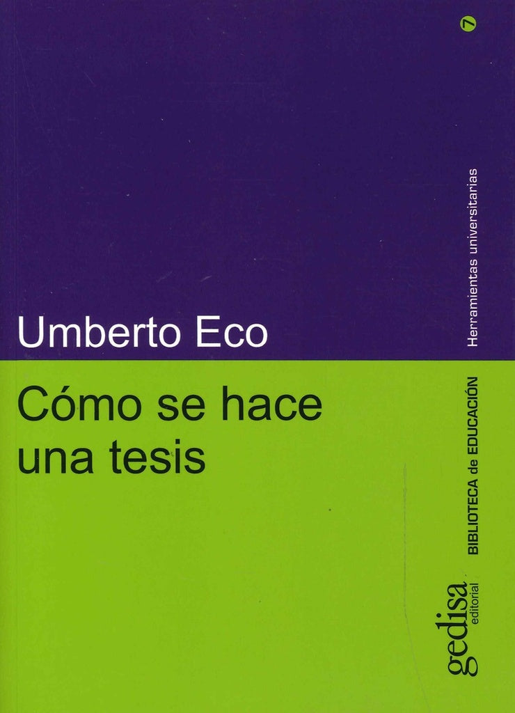 COMO SE HACE UNA TESIS | UMBERTO ECO