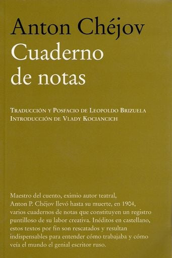 CUADERNO DE NOTAS | ANTON CHEJOV