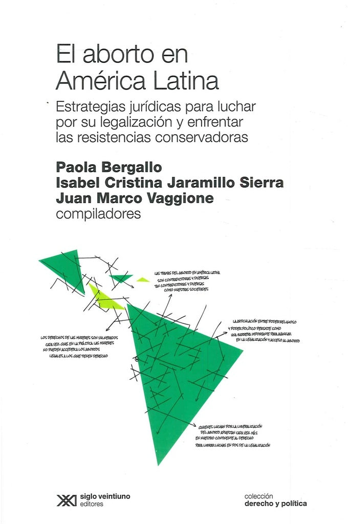 Libro sobre el aborto en América Latina, portada con triángulo verde y autores listados
