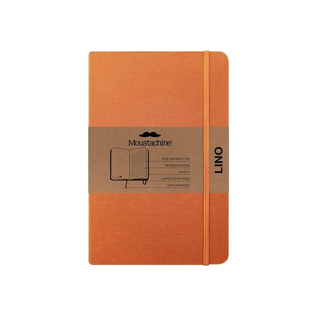 Moustachine classic linen hardcover - Ochre lined pocket