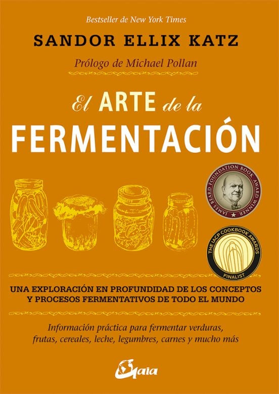 Libro El arte de la fermentación (Sandor Ellix Katz), portada naranja.