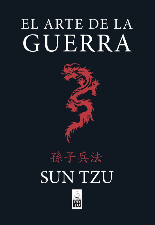 Portada de libro con texto «EL ARTE DE LA GUERRA» y dragón rojo
