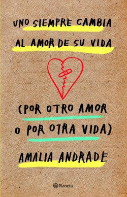 Portada de libro con corazón rojo y texto resaltado en amarillo.