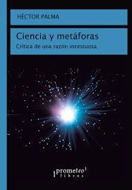 Portada del libro Ciencia y metáforas, Héctor Palma, con explosión de luz azul