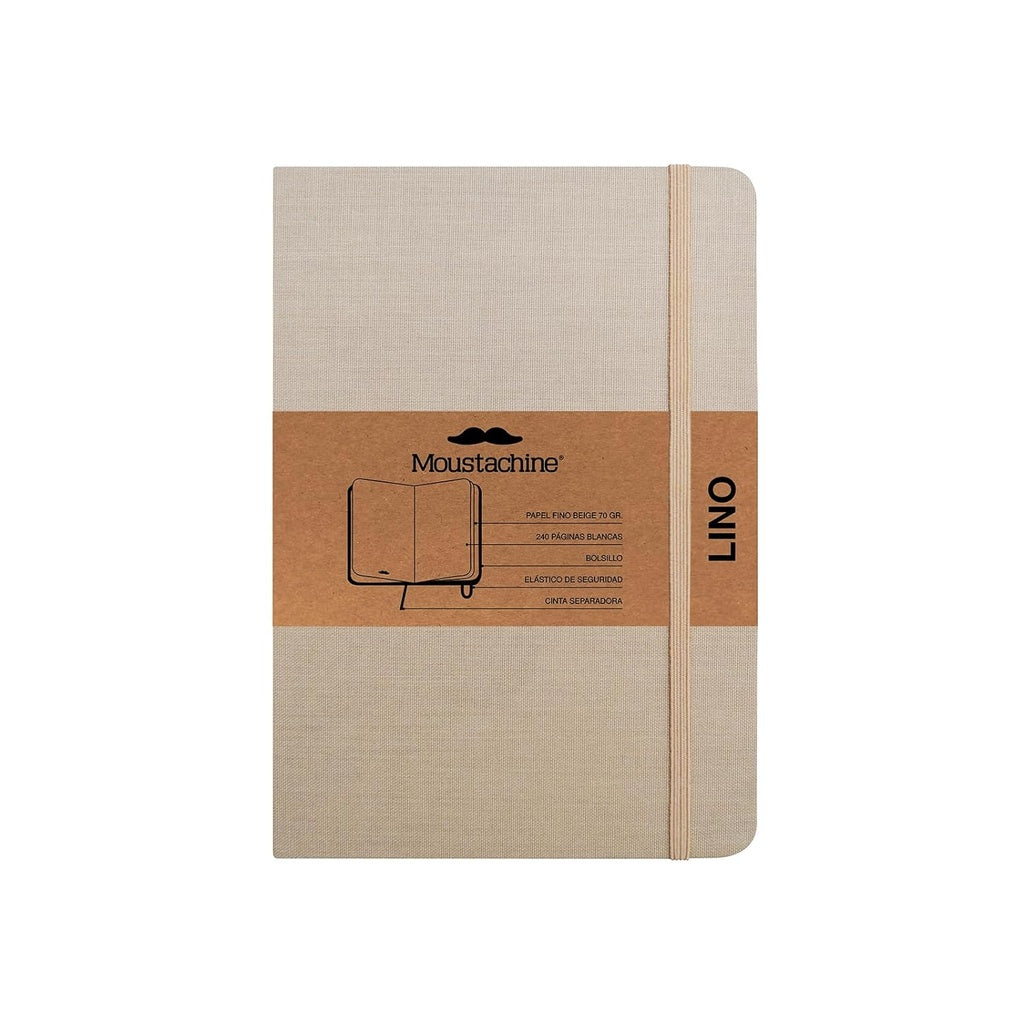 Moustachine classic linen hardcover - Light tan blank medium
