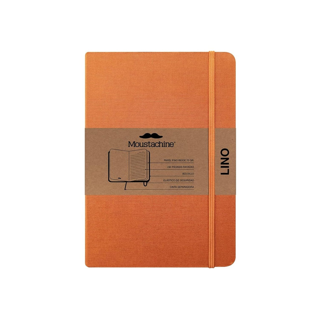 Moustachine classic linen hardcover - Ochre lined medium